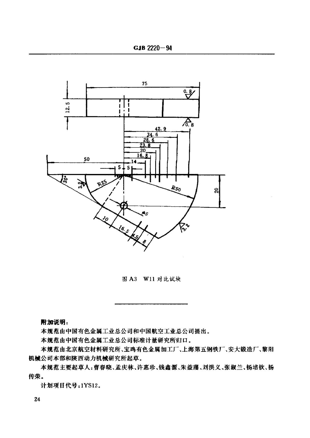 航空發動機用鈦合金餅環坯規范國軍標 GJB2220-94